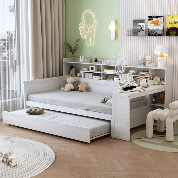 Twin Size Daybed with Trundle, Storage Shelves &amp; Study Desk: Complete A-to-Z Buying Guide