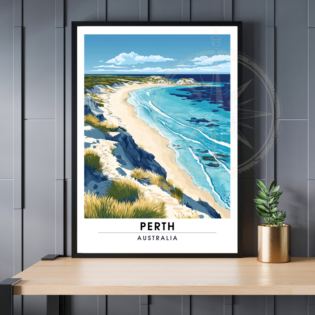 Affiche Perth | Poster Murale Australie | Affiche Australie