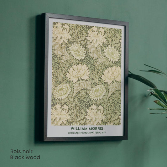 Affiche William Morris Chrysanthemum Pattern 1877 – Poster floral vintage Arts & Crafts, impression murale botanique, décoration intérieure